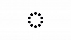 circular dots loading progress indicator animation with zoom in and zoom out