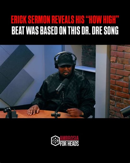 Ambrosia For Heads on Instagram: "Erick Sermon reveals he patterned his original beat for Method Man and Redman’s How High on a classic Dr. Dre record. This is part of our exclusive interview with him where he gives us the inside scoop on the making of his new album, Dynamic Duos, Vol.1. The album drops on Friday and features songs by M.O.P., EPMD, Heltah Skeltah, Red & Meth and many more. Watch the full interview (link in bio)."