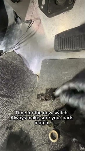 Fast brake switch swap—simple fix, big difference. #Mechanic #CarRepair #BrakeSwitch #AutoRepair