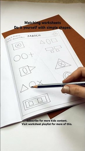 Match the shapes worksheet | visual discrimination | diy activity #worksheetsforkids #diy