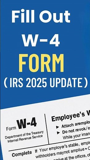 W-4 Form 2025 Update #shorts