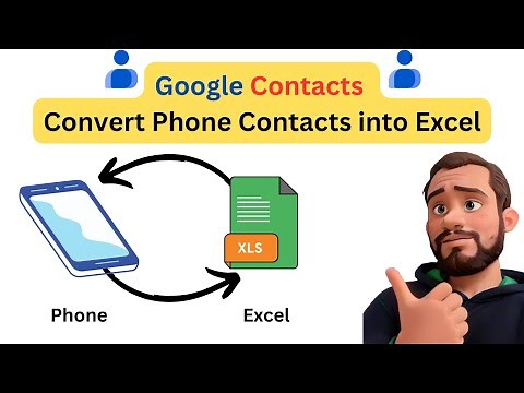 Convert vCard or VCF to Excel | Google Contacts