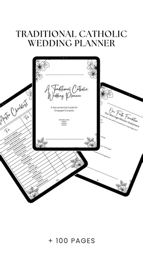 Complete Traditional Catholic Wedding Bundle | Planner and Wedding Programs (TLM) (editable Canva Links) - Etsy