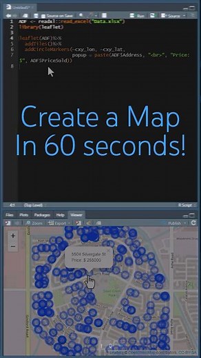 Create a Map in Under 60 secs | RStudio and Leaflet