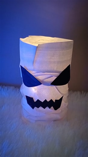 Diy Halloween night lamp 👻✨ easy halloween decoration ideas #shorts #halloweencrafts