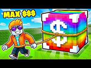 NO WAY!! Reaching INFINITE STRENGTH For MAX MONEY in Roblox Pull a Lucky Block!!