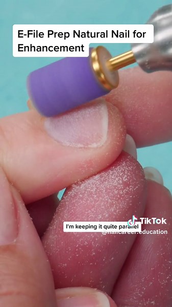 E-File Prep Natural Nail for Enhancement