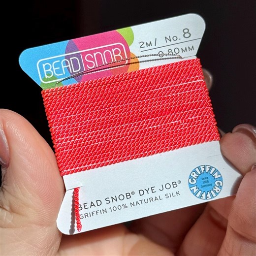 GRIFFIN Silk Cord, 'caution to the Wind' Orange Bead Snob® Dye Job®, Neon GRIFFIN Silk Cord, GRIFFIN Silk Cord Dye Job - Etsy