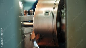 Modern steel and metal processing technology. Production of industrial parts in a heavy industry computer program.