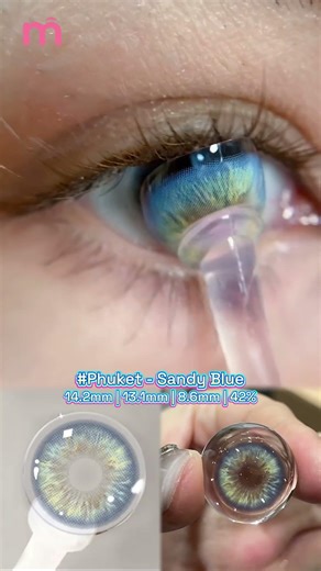 Phuket Sandy Blue: dreamy ocean eyes, just like a beach sunset ✨ #mislens #mislenscontacts