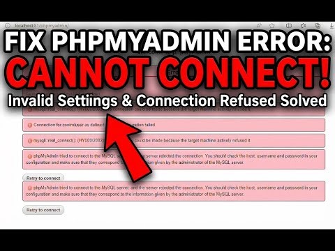FIX: phpMyAdmin mysqli::real_connect(): (HY000/2002) - Target Machine Actively Refused It (Solved)