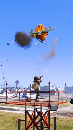 One Man Army Destroys s&57 Fighter Jet ep579 gtaV #shorts #short