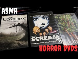 ASMR Horror Movie Night 🎃 | DVD Collection Tapping & Whispering Rambles