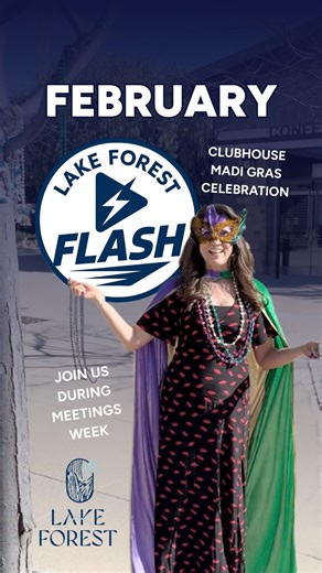 Lake Forest in a Flash is here with everything happening around the City this February. From City meetings and programs to festive events at The Clubhouse, here’s what to know this month. What’s Happening in February Meetings Week • Monday, February 2 – Traffic and Parking Commission • Tuesday, February 3 – City Council Meeting • Wednesday, February 4 – Community Services Commission • Thursday, February 5 – Planning Commission • Tuesday, February 3 – Sound Bath with Martin Espino at The Clubhous