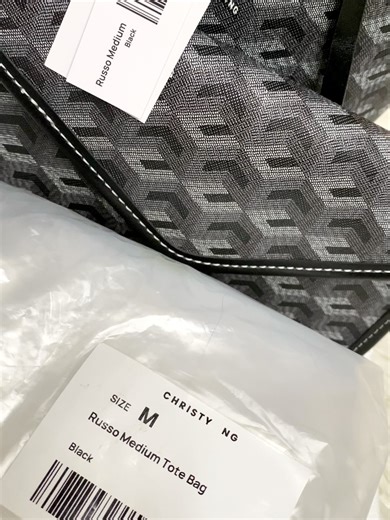 Curated Preloved Bags on Instagram: "CHRISTY NG Russo Monogram Medium Tote Bag in Black Preloved Condition: LIKE NEW SOLD — DETAILS • Size 31.8 x 13.2 x 22.1 cm • Made from lightweight coated canvas • With vegan leather top handles that are long enough to sling over your shoulder • The large capacity of this shopper bag means it can fit a small laptop, clothes, all your daily essentials and more • It can also be folded completely flat, making it perfect for travelling • Single compartment • Come