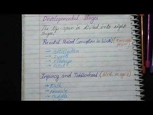 Developmental stages| Human development| Easy Notes|