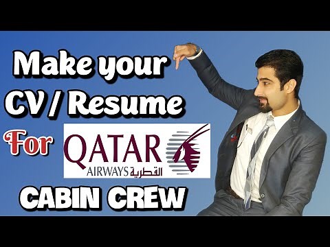 How to Make Resume For Qatar Airways Cabin Crew 2021 / Easy way for Freshers in 10 minutes only