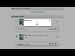 Duplicate a Connect Course Section