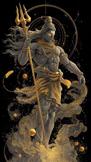 Avanti _Ujjayini_Nagri on Instagram: "Mahadev 🔥 He doesn’t rise to conquer — he rises to awaken. The quiet that many read as peace… is the pulse before cosmic truth unfolds. In this vision, Mahadev isn’t captured in wrath — but in transcendence. Each ember spirals with his breath, each ripple of light echoes his intent. His dance is not fury — it is the sacred rhythm that keeps all worlds aligned. This artwork freezes that instant — where serenity melts into power #harharmahadevॐ #omnamahshivay