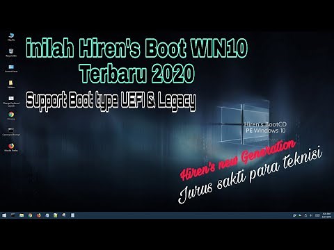 Cara buat hiren boot di flashdisk | Hiren's Boot PE WIN10 TERBARU 2020