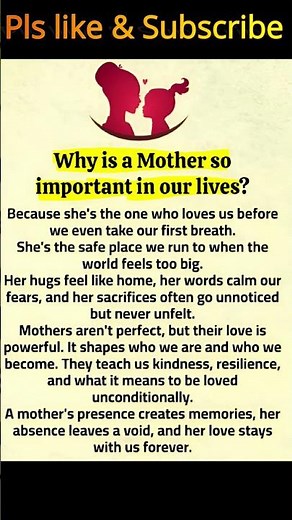 “🔥5 Reasons Why is a Mother So Important in our Lives👩‍👧❤️ A Truth You MUST Know Today”