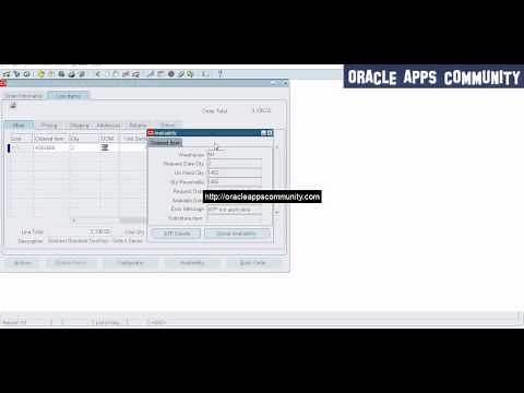 Enter Sales Order - Oracle Order Management