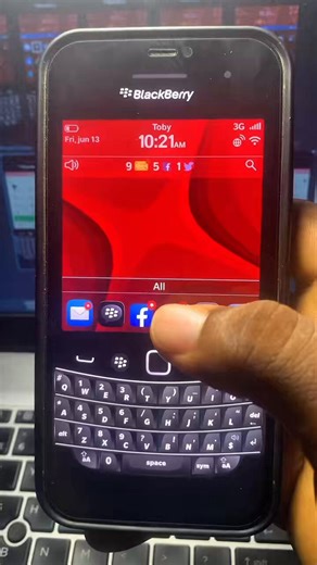 Designed and Prototyped the blackberry phone in Figma