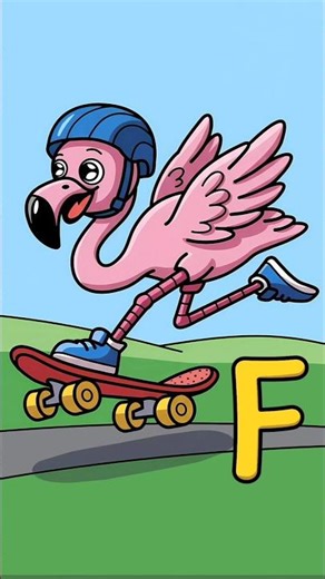 Color & Learn Letter F with 🦩 Flamingo Pal | Alphabet Coloring & Tracing