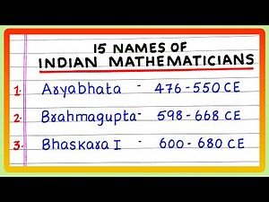 Mathematicians Name in India | 15 Indian Mathematicians | Famous Mathematicians