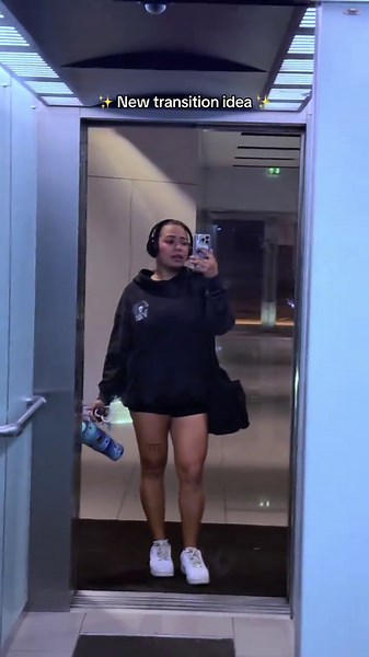 Gym to Bar Outfit Transition: Easy Elevator Transition Idea