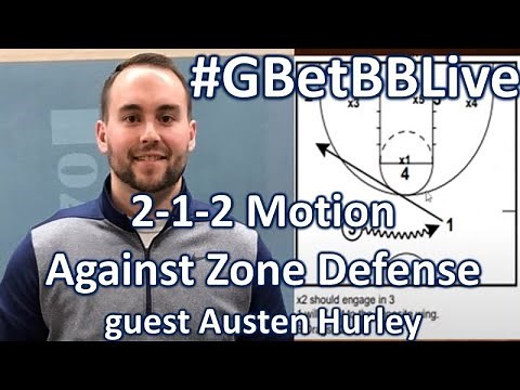 #GBetBBLive: 2-1-2 Motion vs. Zone Defense--Use this against ANY ZONE!