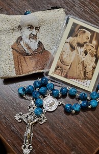 Relique relique reliquia Padre Pio rosario chapelet - Etsy France