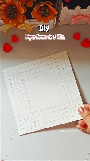5 Minute DIY Paper Frame 😍 | Easy & Aesthetic! #diy #craft #diycrafts #shorts #handmade #craftideas