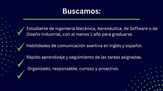 ¡Sé un intern en GE Aerospace! Si eres estudiante de Ingeniería Mecánica, Aeronáutica, de Software o Diseño Industrial, con al menos 1 año para graduarte, ¡esta información es para ti! Forma parte del mejor Centro de Ingeniería ubicado en Querétaro, Mexico, resuelve los problemas del futuro con ideas innovadoras y trabaja en una empresa comprometida con la diversidad e inclusión. ¡Buscamos talento como el tuyo! Encuentra las vacantes disponibles en: https://jobs.gecareers.com/aviation/global/en/