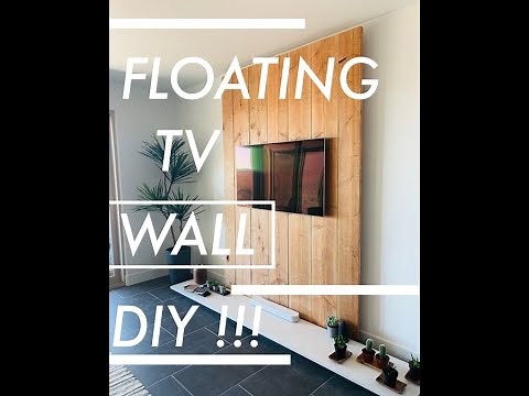 MODERN | Floating TV Wall DIY !!!!
