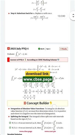 Integrals PyQ class 12 #cbse2026 #boardexam2026 #cbse