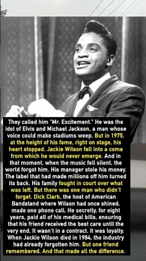 The Tragic Downfall of Jackie Wilson and the Secret Friend Who Saved Him