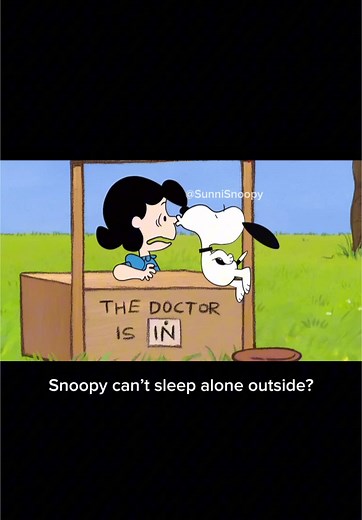 Snoopy Kisses Lucy After Therapy Session
