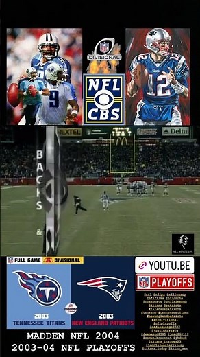 Madden NFL 2004 Historic Teams - 2003 Tennessee Titans vs 2003 New England Patriots