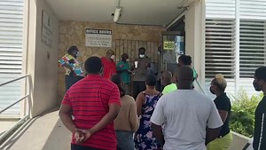 BREAKING: People lined up at the Registrar General Department are being turned away and are no longer able to register or make transfers. | Eyewitness News Bahamas