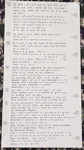 📘 Class 9 Maths | Polynomials Important Questions and Answers ✍️