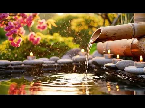 Beautiful Relaxing Music 🌿 Bamboo Water Sounds, Deep Sleep Music, Calm Anxiety & Depression, Spa BGM