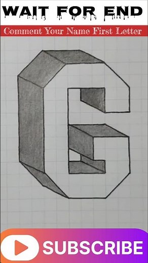 3D Letter Drawing ✨ (Part-8)Easy Step by Step Tutorial | Cool 3D Art #shorts #drawing#8