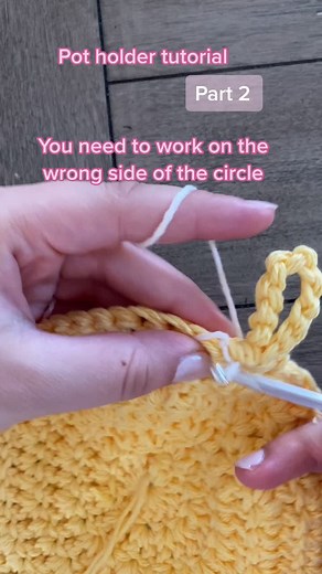 Pot Holder Circle Tutorial: Bubble Stitch Single Crochet Pattern (Part 2)