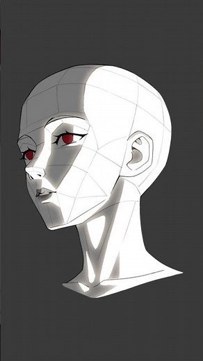 顔の半分を照らすチュートリアル #デジタルアニメアート #アート #デジタルドロー #描画 #iPadProアート #アニメーション