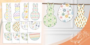 Easter Bunny and Eggs Bunting