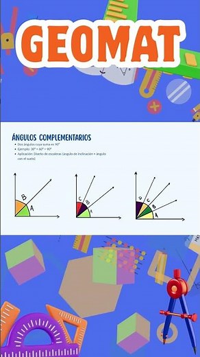 Como Identificar los Ángulos Complementarios #geometriaplana #matemática