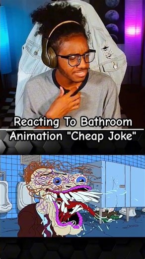 Reacting To A Bathroom Joke Animation "Cheap Joke" #shorts #reaction #funny #animated