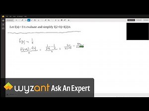 Finding a difference quotient