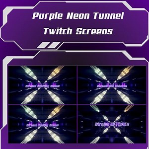 Purple NEON Tunnel Aimated Twitch Transition Screens | Animated Stream Screens - Etsy Canada